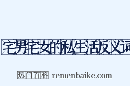 宅男宅女的私生活反义词是什么意思的图片